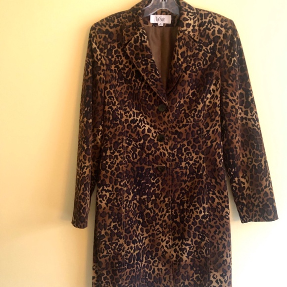 Leopard Print Trench Coat by Size 6 - Picture 10 of 15